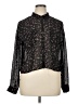 Wild Fable 100% Polyester Floral Black Long Sleeve Blouse Size XL - photo 1