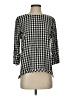 J.Jill 100% Rayon Checkered-gingham Black 3/4 Sleeve Blouse Size S - photo 1