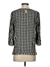 J.Jill 100% Rayon Checkered-gingham Black 3/4 Sleeve Blouse Size S - photo 2