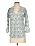 Bobeau Silver 3/4 Sleeve Blouse Size S - photo 1