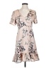 Sugar Lips 100% Polyester Floral Tan Casual Dress Size S - photo 1