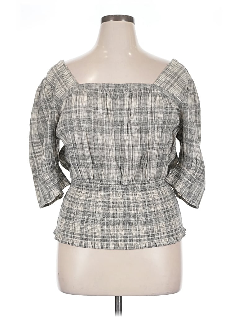 Universal Thread 3/4 Sleeve Blouse In Gray