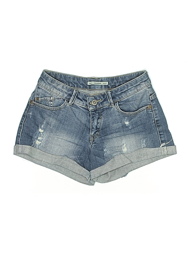 Pre-owned Pull & Bear Denim Shorts In Blue