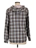 Boston Traders Plaid Gray Long Sleeve Blouse Size L - photo 2