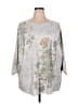 Sioni Floral Silver Pullover Sweater Size 3X - photo 1