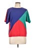 G.W. Color Block Blue Short Sleeve Top Size 10 - photo 1