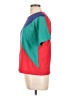 G.W. Color Block Blue Short Sleeve Top Size 10 - photo 5