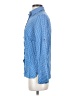 TINA Stephens 100% Rayon Checkered-gingham Blue Long Sleeve Button-Down Shirt Size XS - photo 5