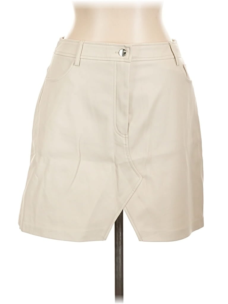 Topshop Faux Leather Skirt In Multi