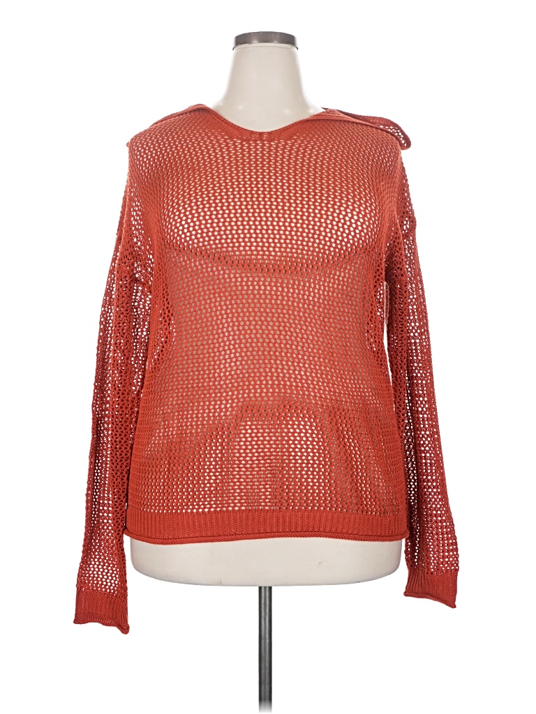 Pre-owned Unbranded Pullover Sweater In Orange