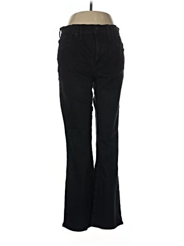 Madewell Kick Out Crop Jeans in Black Rinse Wash (view 1)