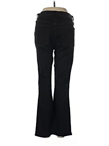 Madewell Kick Out Crop Jeans in Black Rinse Wash (view 2)