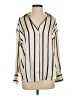 Zara Stripes Ivory Long Sleeve Blouse Size XS - photo 1