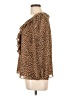J.Crew Factory Store 100% Polyester Brown Long Sleeve Blouse Size L - photo 5