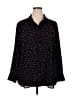 POPSUGAR 100% Polyester Polka Dots Black Long Sleeve Blouse Size 2X - photo 1