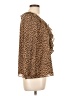 J.Crew Factory Store 100% Polyester Brown Long Sleeve Blouse Size L - photo 4