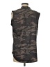 Amaryllis Camo Gray Sleeveless Button-Down Shirt Size M - photo 2