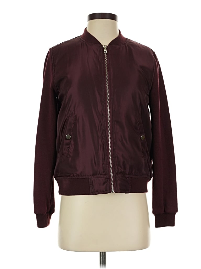 Pre-owned Forever 21 Jacket In Burgundy