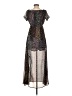 Lulus 100% Polyester Print Black Cocktail Dress Size S - photo 2