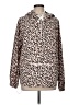 Main Strip Animal Print Pink Tan Pullover Hoodie Size M - photo 1