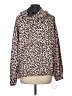 Main Strip Animal Print Pink Tan Pullover Hoodie Size M - photo 2