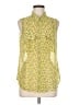 CAbi 100% Polyester Polka Dots Yellow Sleeveless Blouse Size M - photo 1