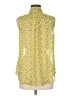 CAbi 100% Polyester Polka Dots Yellow Sleeveless Blouse Size M - photo 2