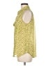 CAbi 100% Polyester Polka Dots Yellow Sleeveless Blouse Size M - photo 5