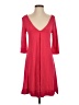Donna Ricco Solid Red Casual Dress Size S - photo 1