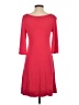 Donna Ricco Solid Red Casual Dress Size S - photo 2