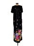 Assorted Brands 100% Polyester Floral Black Casual Dress Size L - photo 2