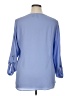 New Directions 100% Polyester Blue 3/4 Sleeve Blouse Size XL - photo 2