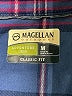 Magellan's 100% Cotton Plaid Blue Long Sleeve Button-Down Shirt Size M - photo 7