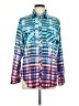 Unbranded 100% Polyester Color Block Blue Long Sleeve Blouse Size M - photo 1