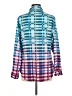 Unbranded 100% Polyester Color Block Blue Long Sleeve Blouse Size M - photo 2