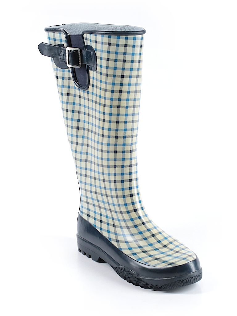 sperry plaid rain boots