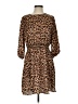 Sam Edelman 100% Polyester Animal Print Brown Casual Dress Size 4 - photo 1
