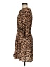 Sam Edelman 100% Polyester Animal Print Brown Casual Dress Size 4 - photo 5