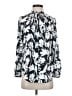 J.Crew 100% Polyester Silver Long Sleeve Blouse Size 0 - photo 1