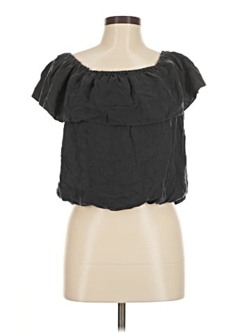 Unsubscribed Short Sleeve Silk Top (view 1)