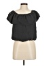 Unsubscribed 100% Silk Black Short Sleeve Silk Top Size M - photo 1
