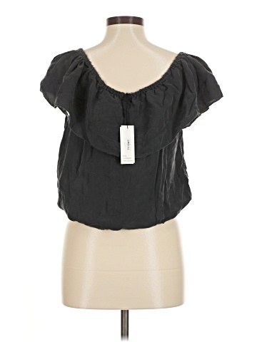 Unsubscribed Short Sleeve Silk Top (view 2)
