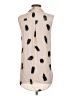 H&M 100% Polyester Animal Print Tan Sleeveless Blouse Size 2 - photo 2