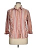 Apostrophe Stripes Orange 3/4 Sleeve Button-Down Shirt Size XL - photo 1