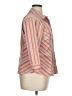 Apostrophe Stripes Orange 3/4 Sleeve Button-Down Shirt Size XL - photo 4
