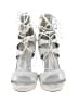 Touch Ups Metallic Silver Gray Sandals Size 7 1/2 - photo 2