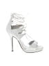 Touch Ups Metallic Silver Gray Sandals Size 7 1/2 - photo 1