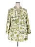 Unbranded Green 3/4 Sleeve Button-Down Shirt Size XXL (estimated) - photo 1