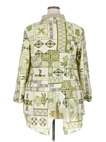Unbranded 3/4 Sleeve Button-Down Shirt (view 2)