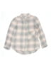 Gap Kids Plaid Gray Long Sleeve Button-Down Shirt Size 12 - photo 1